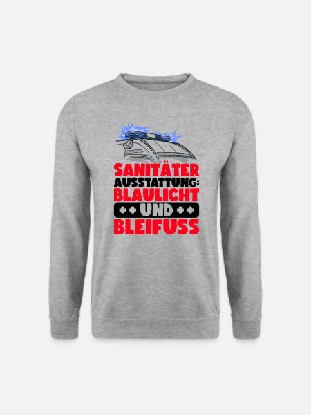 Sanitäter Krankenwagen Rettungssanitäter Notarzt - Unisex Pullover - Weißgrau meliert