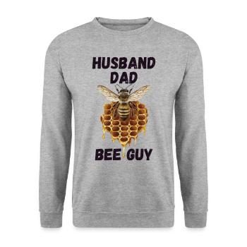mari père abeilles guy apiculteur - Sweat-shirt Unisexe - gris chiné - Devant - Alina (178cm) & Michal (187cm)
