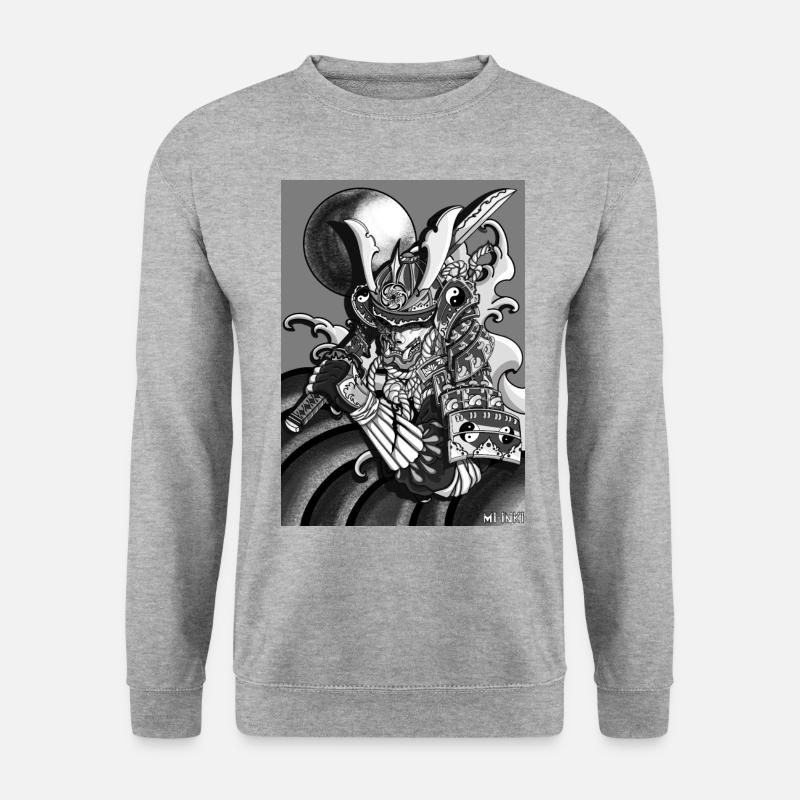 Half-Samurai - Unisex Pullover - Weißgrau meliert