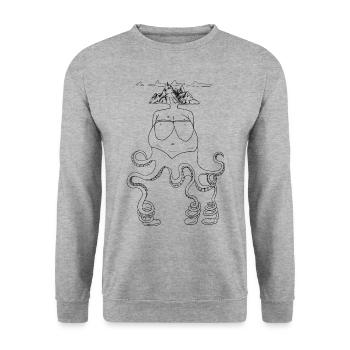 Venus - Unisex Pullover - Weißgrau meliert - Vorne - Alina (178cm) & Michal (187cm)