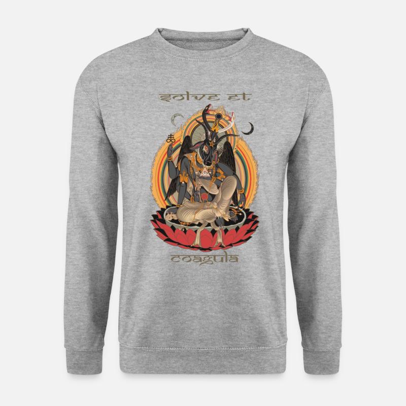 Baphomet 2.0 - Unisex Pullover - Weißgrau meliert