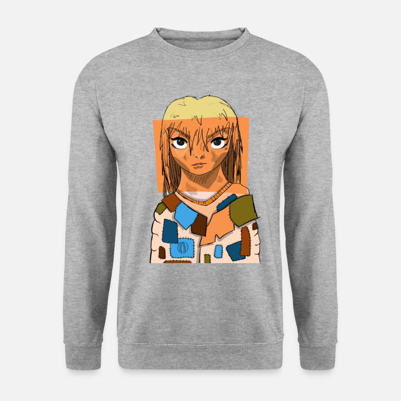 Collage d’yeux d’anime #4 - Sweat-shirt Unisexe - gris chiné