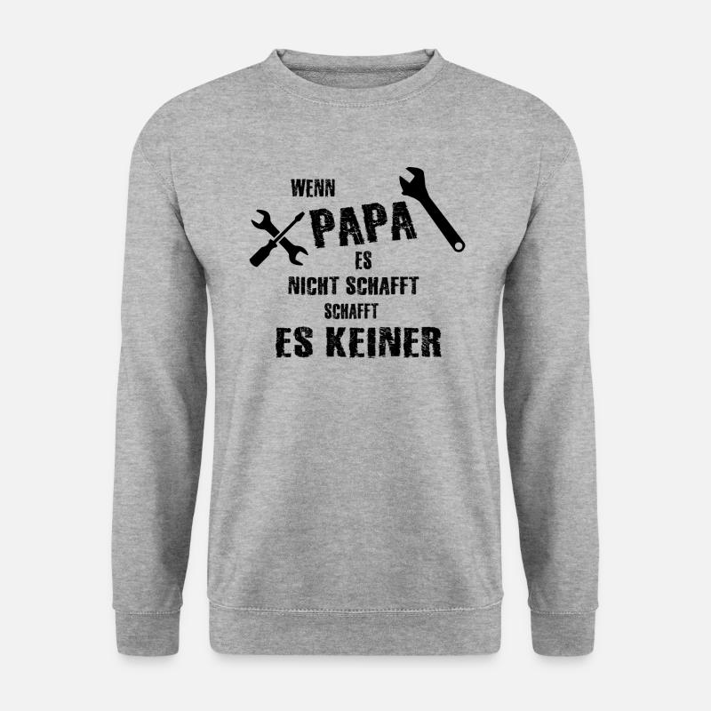 Papa - Unisex Pullover - Weißgrau meliert