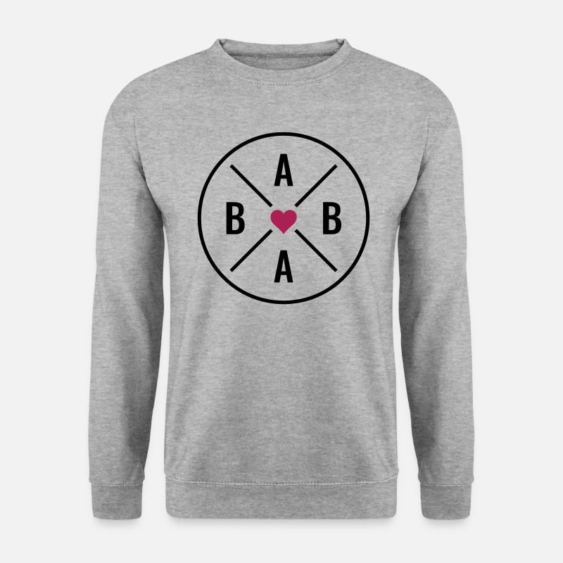 Baba türkischer Papa Vatertag persischer Vater - Unisex Pullover - Weißgrau meliert