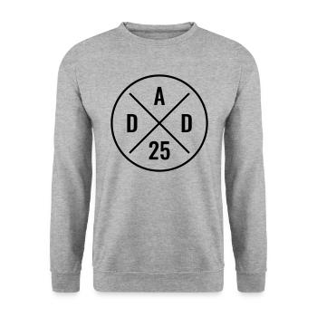 Dad 25 Baby Dad Father's Day Gift Dad 2025 - Unisex Sweatshirt - salt & pepper - Front - Alina (178cm) & Michal (187cm)