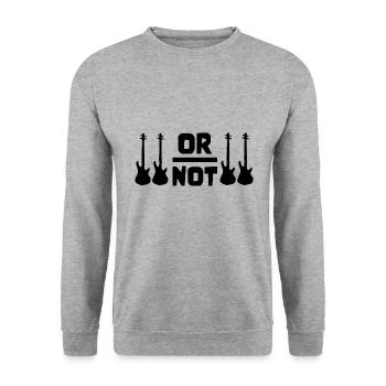 TO BE OR NOT TO BE for best bassist bass player - Unisex Pullover - Weißgrau meliert - Vorne - Alina (178cm) & Michal (187cm)