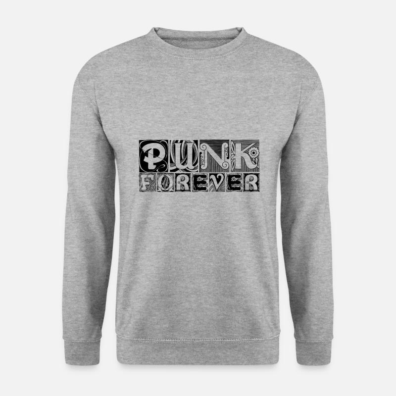 Punk Forever - Unisex Pullover - Weißgrau meliert