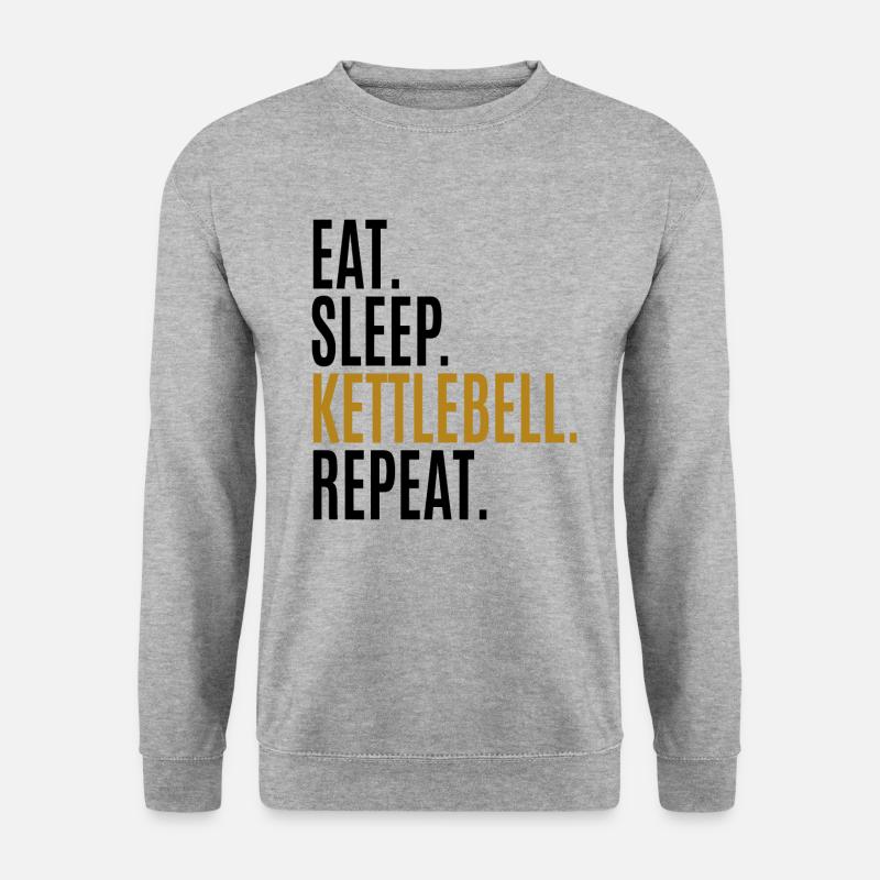 Kettlebell - Unisex Pullover - Weißgrau meliert