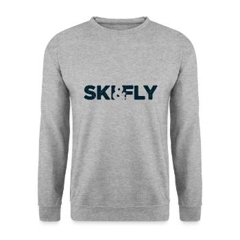 SKI&FLY dark blue - Unisex Sweatshirt - salt & pepper - Front - Alina (178cm) & Michal (187cm)