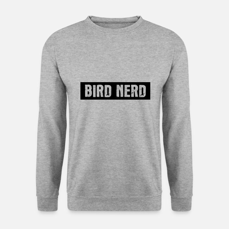 Bird Nerd - Unisex Pullover - Weißgrau meliert