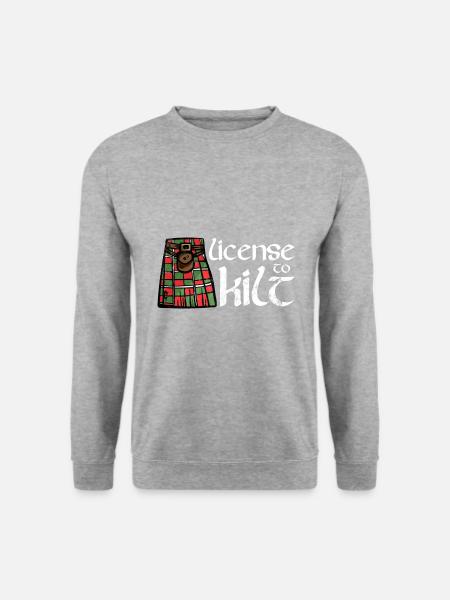 Schottischer Kilt Tracht - Schottenrock Schottland - Unisex Pullover - Weißgrau meliert