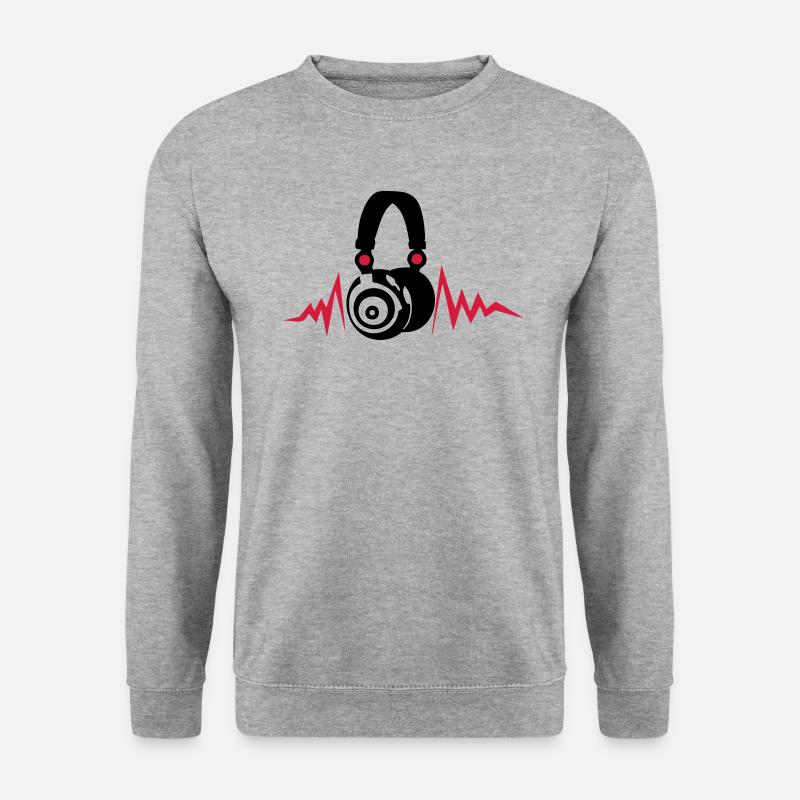 Equalizer Audio-Musik-Kopfhörer DJ zik14 - Unisex Pullover - Weißgrau meliert