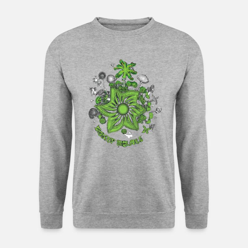 Nachhaltige Vision - Unisex Pullover - Weißgrau meliert