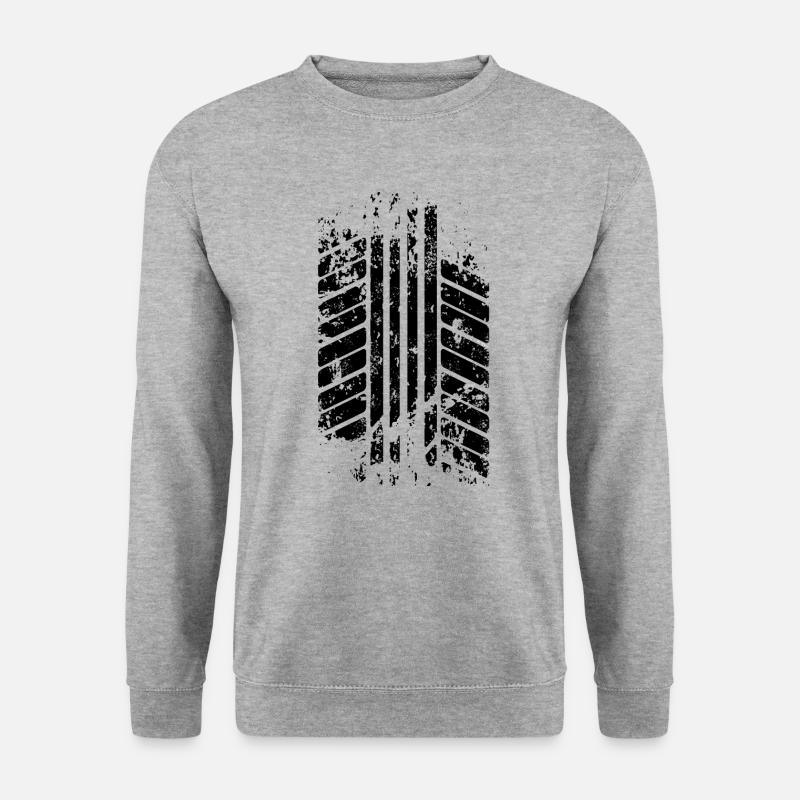 Reifenspur - Unisex Pullover - Weißgrau meliert