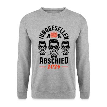 Enterrement de vie de garçon 2024 - Sweat-shirt Unisexe - gris chiné - Devant - Alina (178cm) & Michal (187cm)