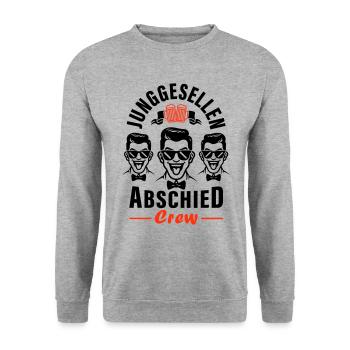 Enterrement de vie de garçon Équipage Enterrement de vie de garçon - Sweat-shirt Unisexe - gris chiné - Devant - Alina (178cm) & Michal (187cm)