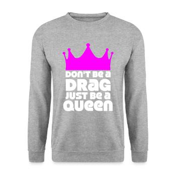 Drag Queen Geschenk Transsexuell Pride LGBT Gender - Unisex Pullover - Weißgrau meliert - Vorne - Alina (178cm) & Michal (187cm)