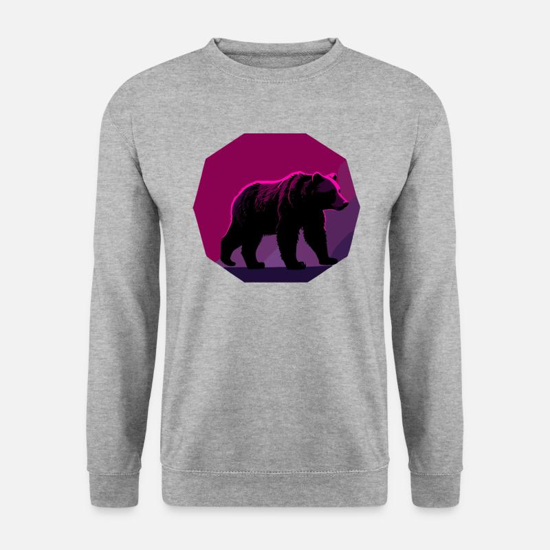 Bear polygon - Unisex Sweatshirt - salt & pepper
