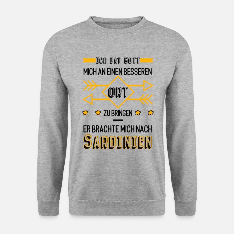 Sardinien - Unisex Pullover - Weißgrau meliert