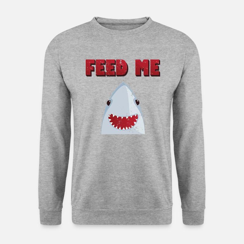 Shark Feed Me Graphic - Unisex Sweatshirt - salt & pepper