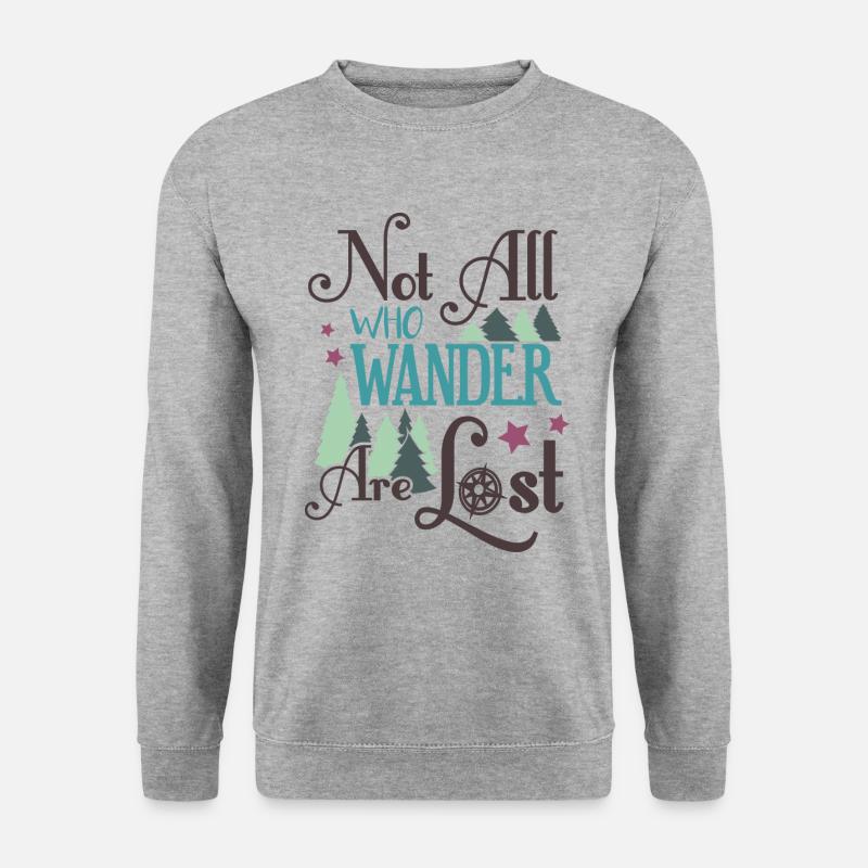 Zelten Wandern - Unisex Pullover - Weißgrau meliert