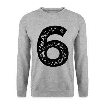 Maillot numéro 6 - Sweat-shirt Unisexe - gris chiné - Devant - Alina (178cm) & Michal (187cm)