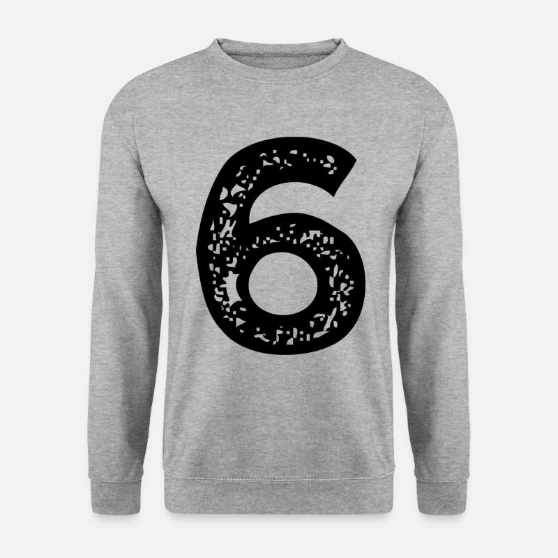 6 Number jersey - Unisex Sweatshirt - salt & pepper
