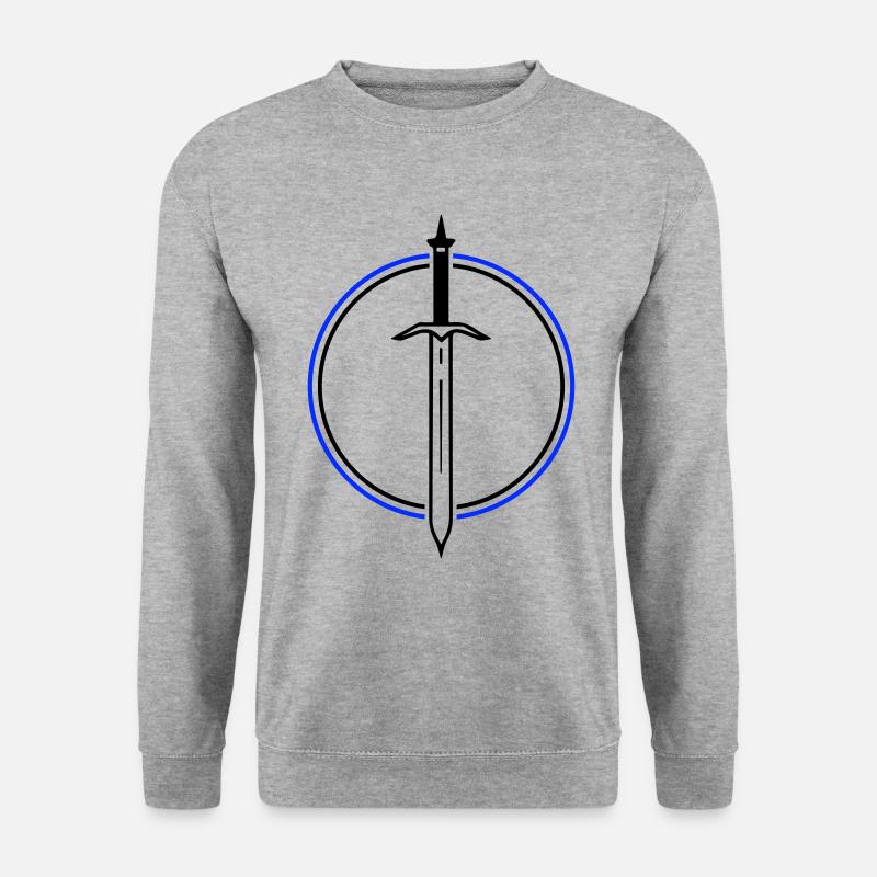 Schwert Icon - Unisex Pullover - Weißgrau meliert