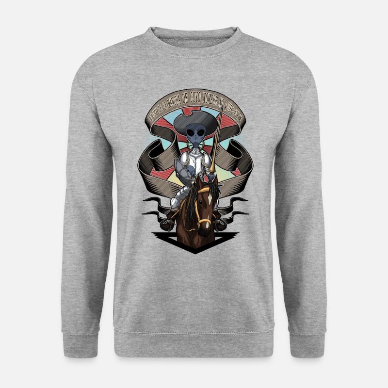 L’extraterrestre Don Quichotte - Version couleur - Sweat-shirt Unisexe - gris chiné