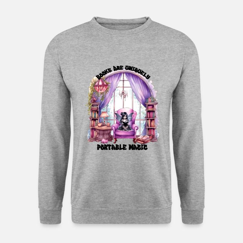 Portablemagic - Unisex Pullover - Weißgrau meliert