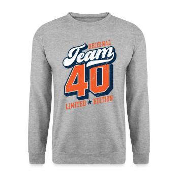 Original Team 40 - Limited Edition - Unisex Sweatshirt - salt & pepper - Front - Alina (178cm) & Michal (187cm)