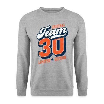 Original Team 30 - Limited Edition - Unisex Sweatshirt - salt & pepper - Front - Alina (178cm) & Michal (187cm)