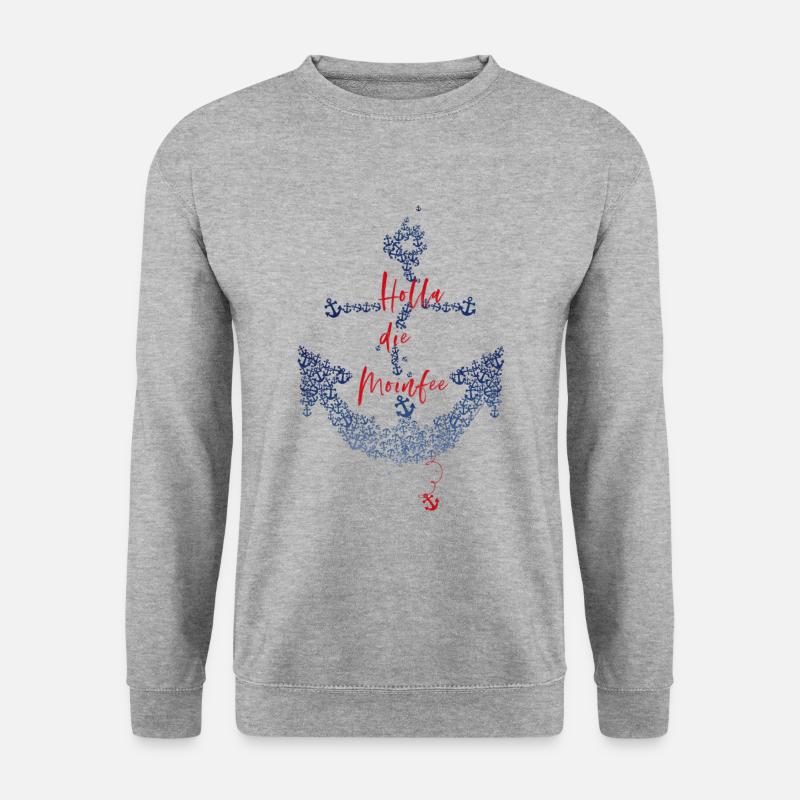 Anker Holla die Moinfee - Unisex Pullover - Weißgrau meliert