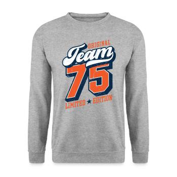 Original Team 75 - Limited Edition - Unisex Sweatshirt - salt & pepper - Front - Alina (178cm) & Michal (187cm)