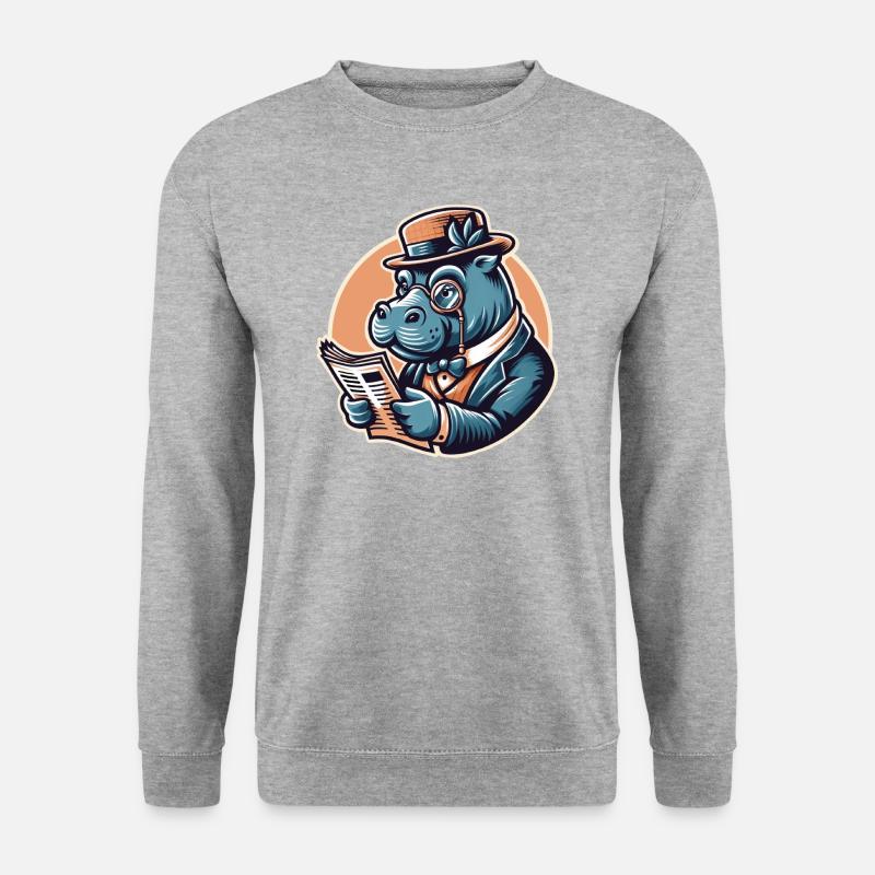 PAPI HIPPOPOTAMUS - Unisex Sweatshirt - salt & pepper