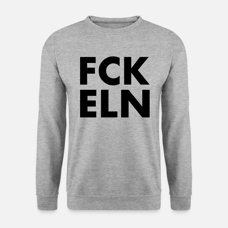 Fck eln - Unisex Pullover - Weißgrau meliert