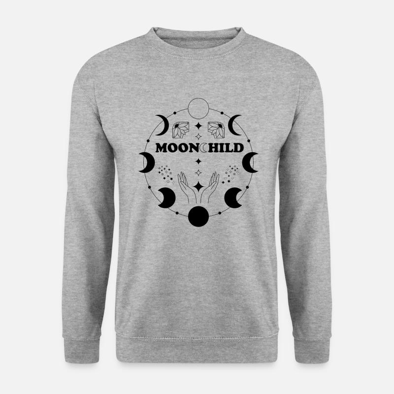Mondkind - Unisex Pullover - Weißgrau meliert