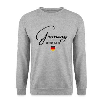 Drapeau de l’Allemagne, fierté allemande - Sweat-shirt Unisexe - gris chiné - Devant - Alina (178cm) & Michal (187cm)