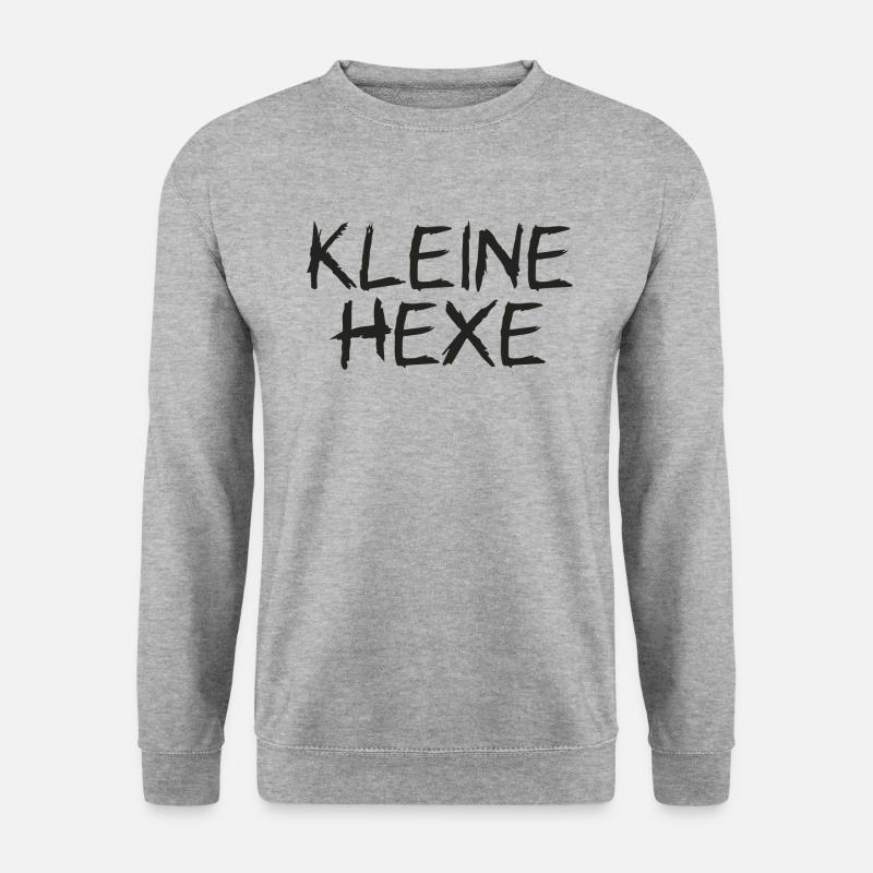 Kleine Hexe - schwarz - Unisex Pullover - Weißgrau meliert