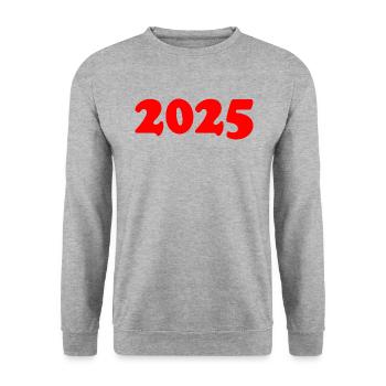 2025 - Unisex Pullover - Weißgrau meliert - Vorne - Alina (178cm) & Michal (187cm)