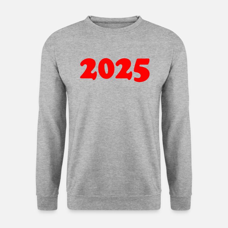 2025 - Unisex Pullover - Weißgrau meliert