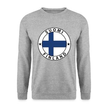 Finland - Unisex Sweatshirt - salt & pepper - Front - Alina (178cm) & Michal (187cm)