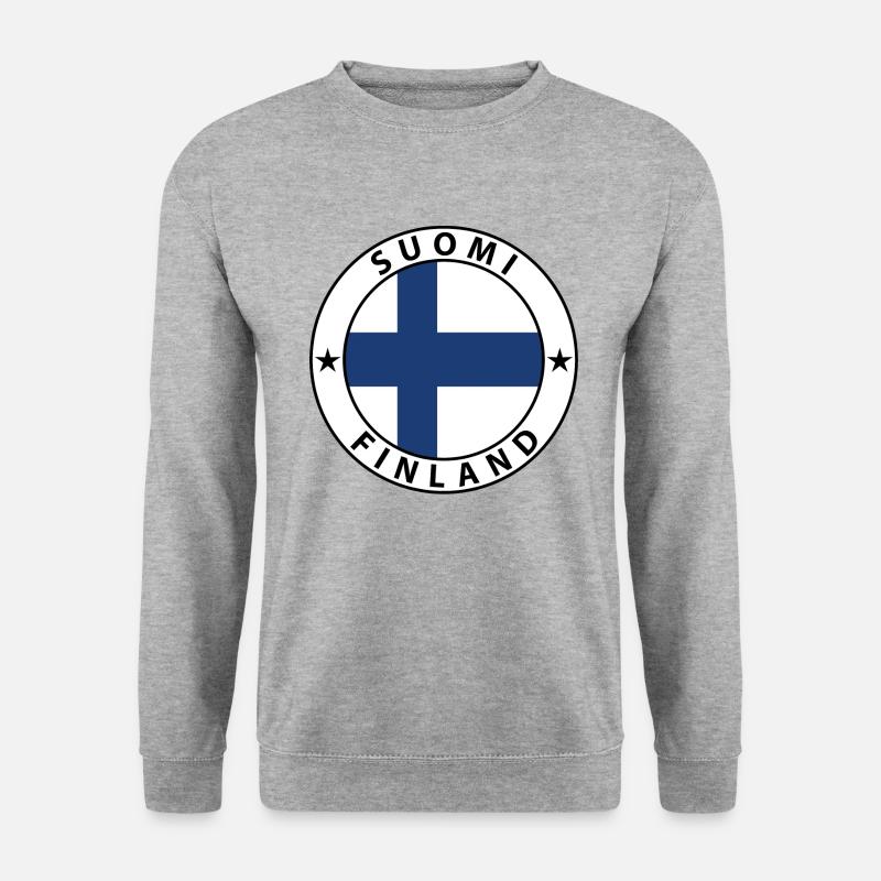 Finnland - Unisex Pullover - Weißgrau meliert