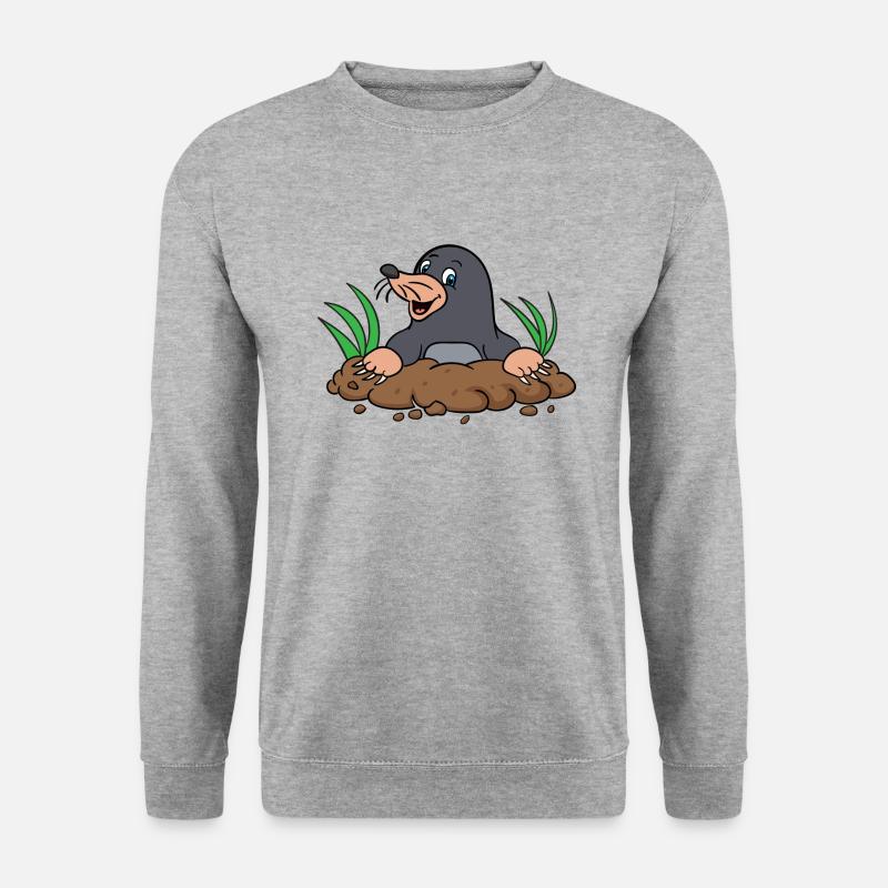 Mole comic cartoon gift idea - Unisex Sweatshirt - salt & pepper