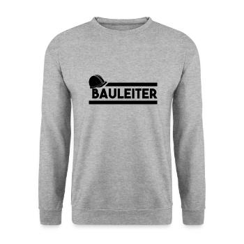 Bauleiter - Baustelle - Geschenkidee - Unisex Pullover - Weißgrau meliert - Vorne - Alina (178cm) & Michal (187cm)