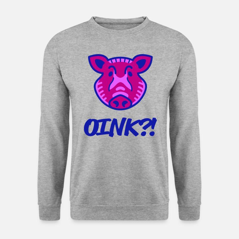 Waldfreunde Oink v1 - Unisex Pullover - Weißgrau meliert