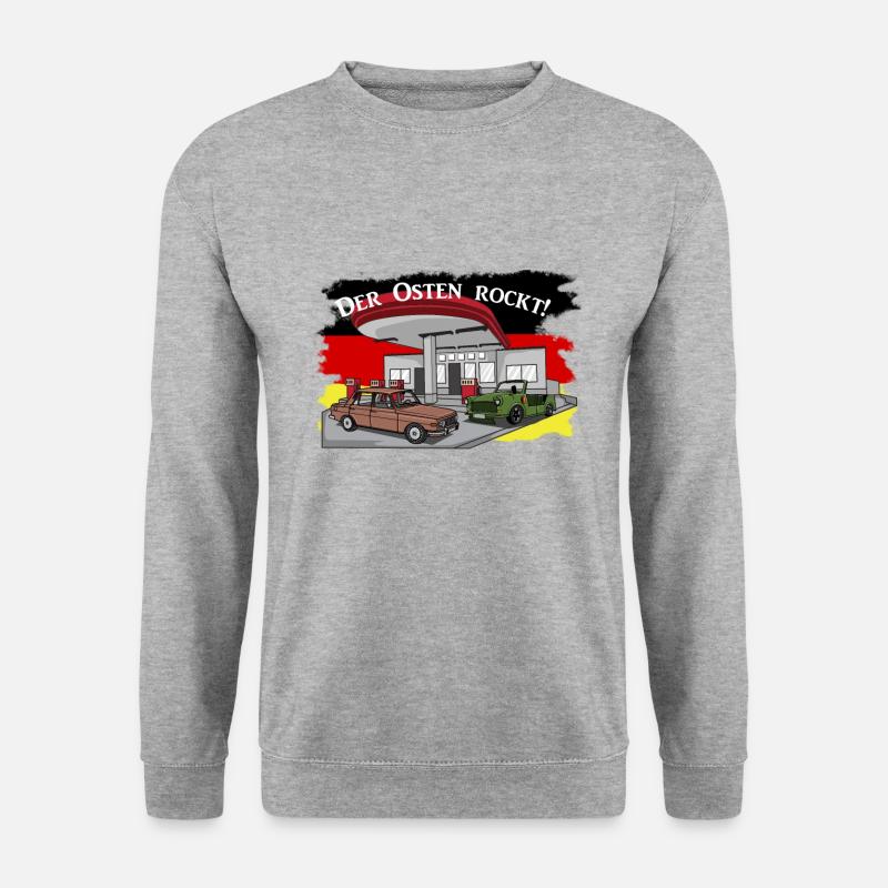 Wartburg Trabant Kübel Minol - Unisex Pullover - Weißgrau meliert