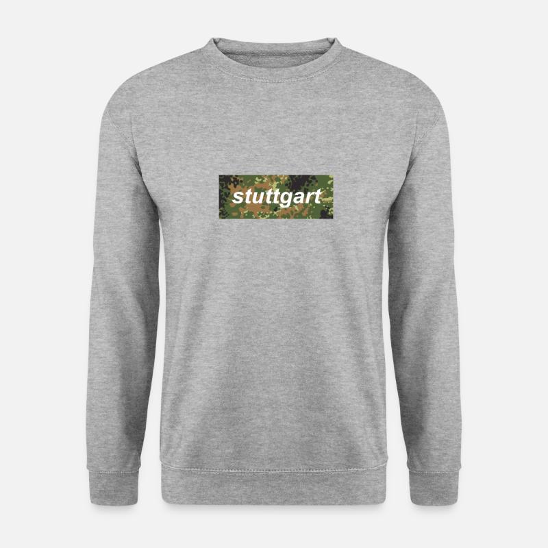 Stuttgart - Unisex Pullover - Weißgrau meliert
