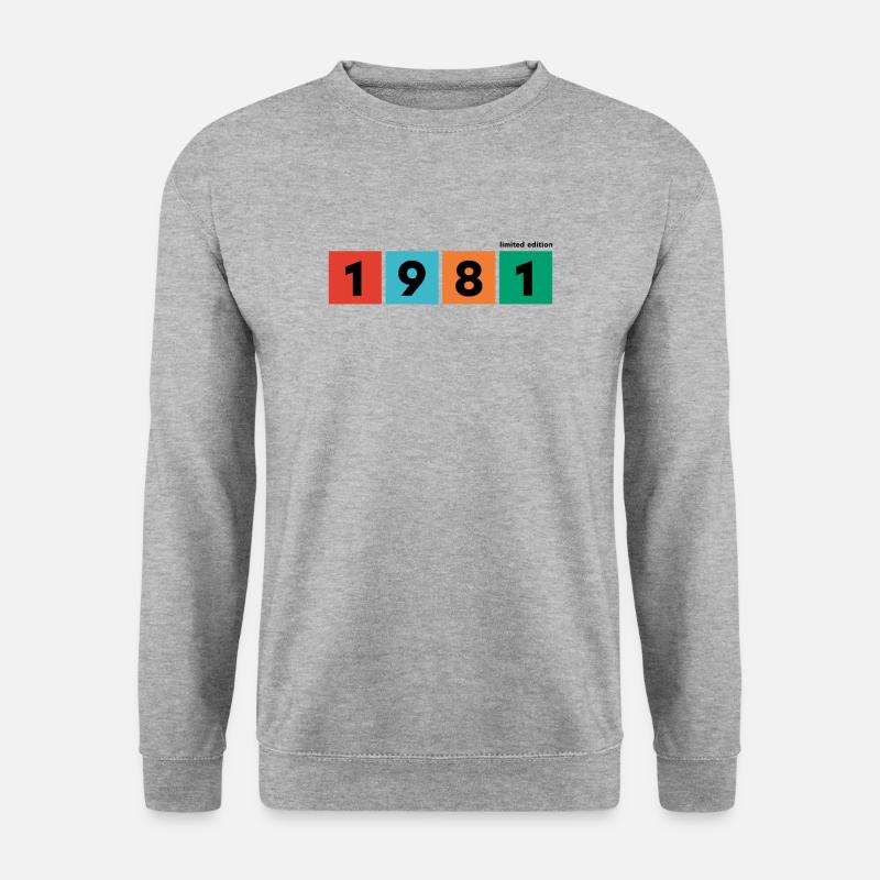 1981 Limited Edition - Unisex Pullover - Weißgrau meliert