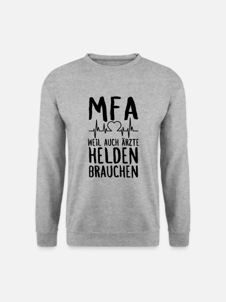 MFA Arzthelferin Medizinische Fachangestellte - Unisex Pullover - Weißgrau meliert